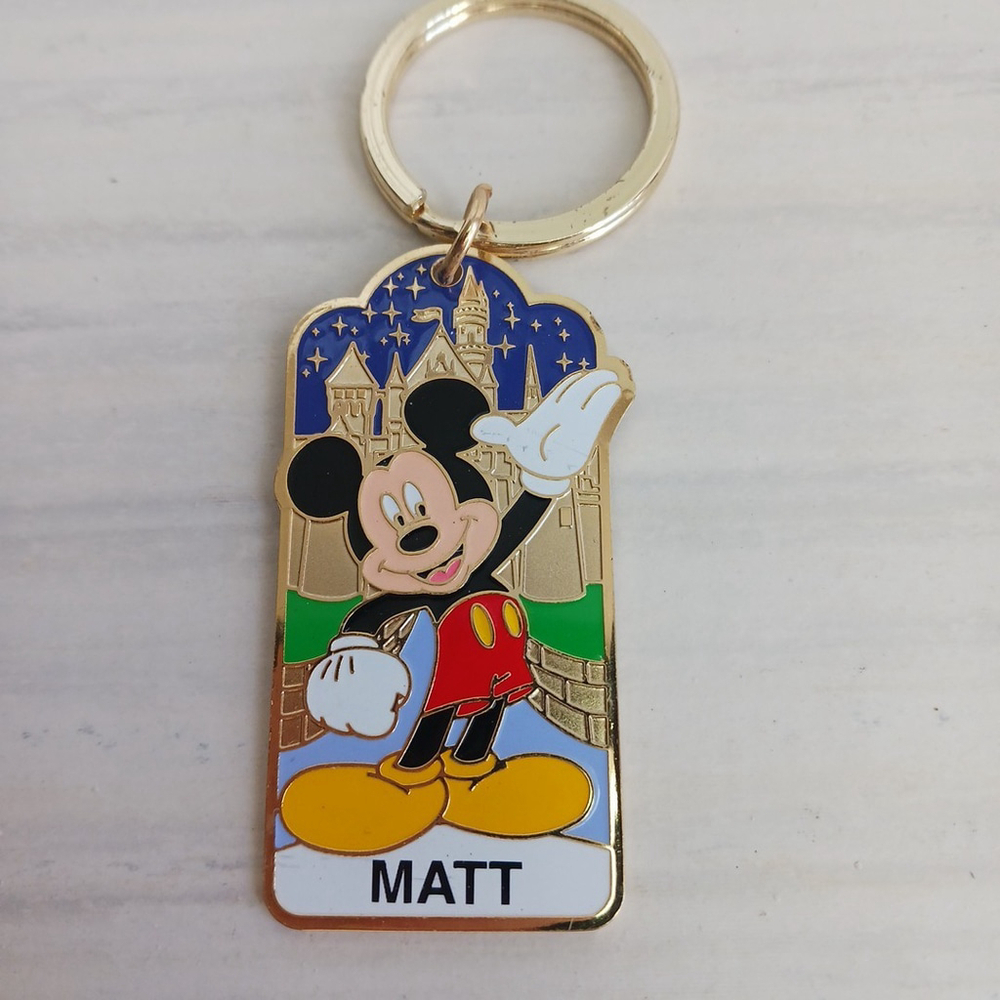 Disneyland Mickey Mouse Castle Metal Keychain Disney